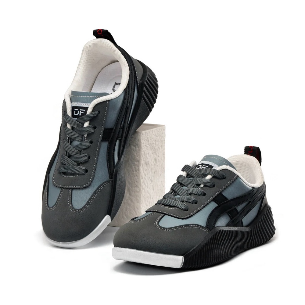 BRAND NEW DeFlorance Sneakers. Women’s 10 (runs large). Black, gray & blue.